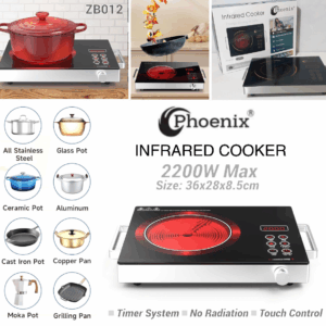 طباخ ليزري _ Infared cooker  2200 Watt
Phoenix