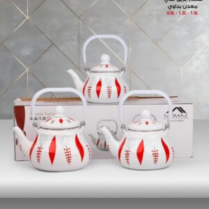 طقم إبريق شاي معدن بداوي Tea kettle