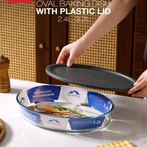 صينية فرن اوفال مع غطا موماز Oval baking dish