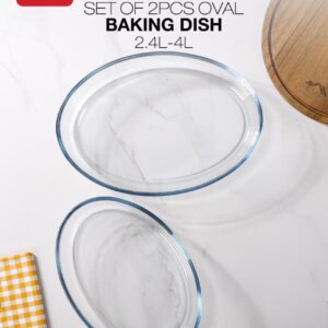 طقم صواني فرن زجاج قطعتين اوفال Baking Dish 
PRX003