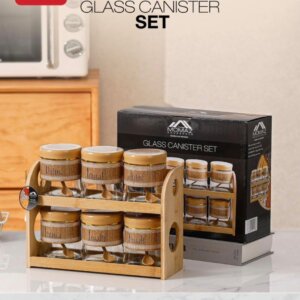 طقم بهار زجاج ٦ قطع رفين Glass Canister Set
BMB002