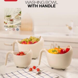 طقم مصافي رز Washing Bowl With Handle