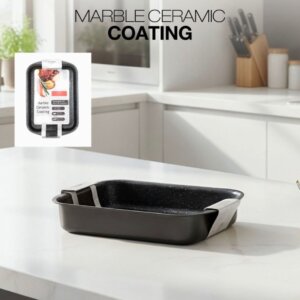 صواني فرن مستطيل سيراميك Marble Ceramic Coating