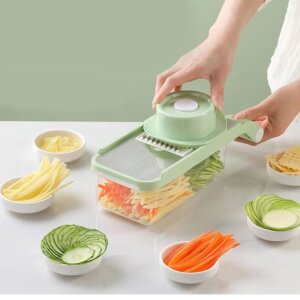 قطاعة خضرة مع جاط _ Stainless Steel Fruit and vegetable Slicer