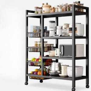 ستاند مشك مع رفوف _ Trolley stand Multifunctional