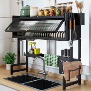 مشك فوق المجلى  مع خزانة _ Dish rack with treasury
