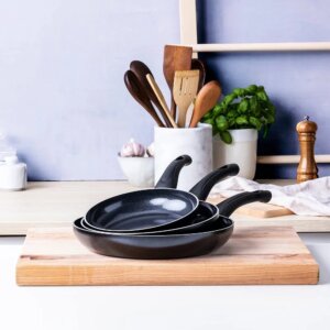 طقم طوايات ميتو ٣ قطع 
3pcs Fry Pan Set Metto