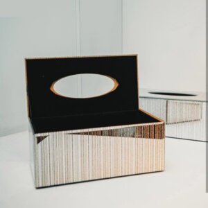 Tissue boxes with tray علب محارم مع صينية