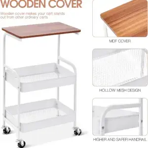 ترولي مع طاولة trolley side table